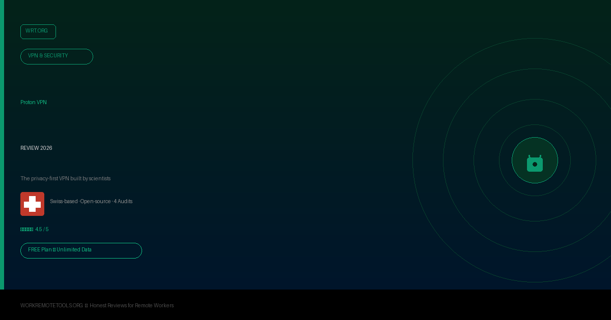 Proton VPN Review 2026: Best Privacy VPN for Remote Work